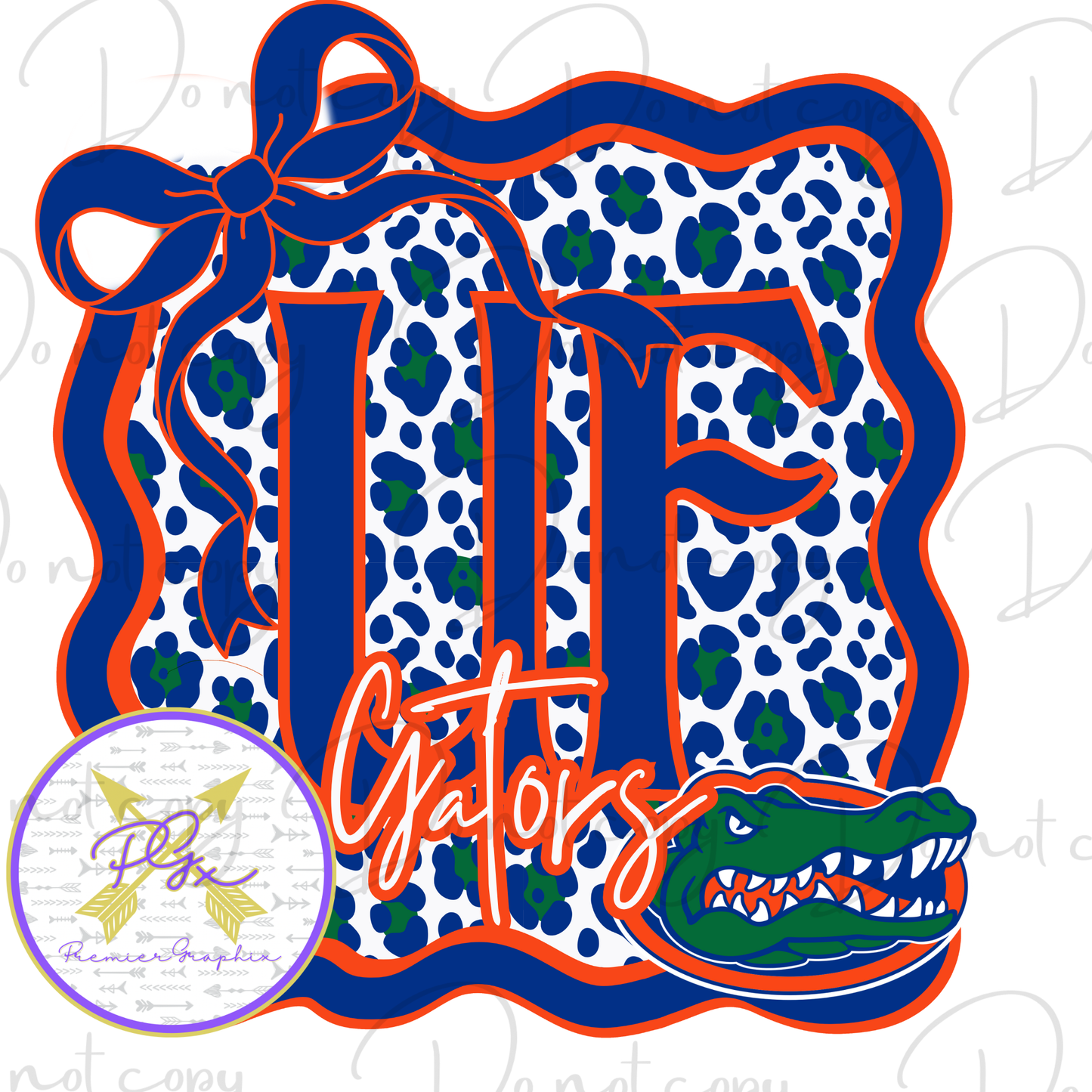 Lady Gator Ribbon Frame Digital Download