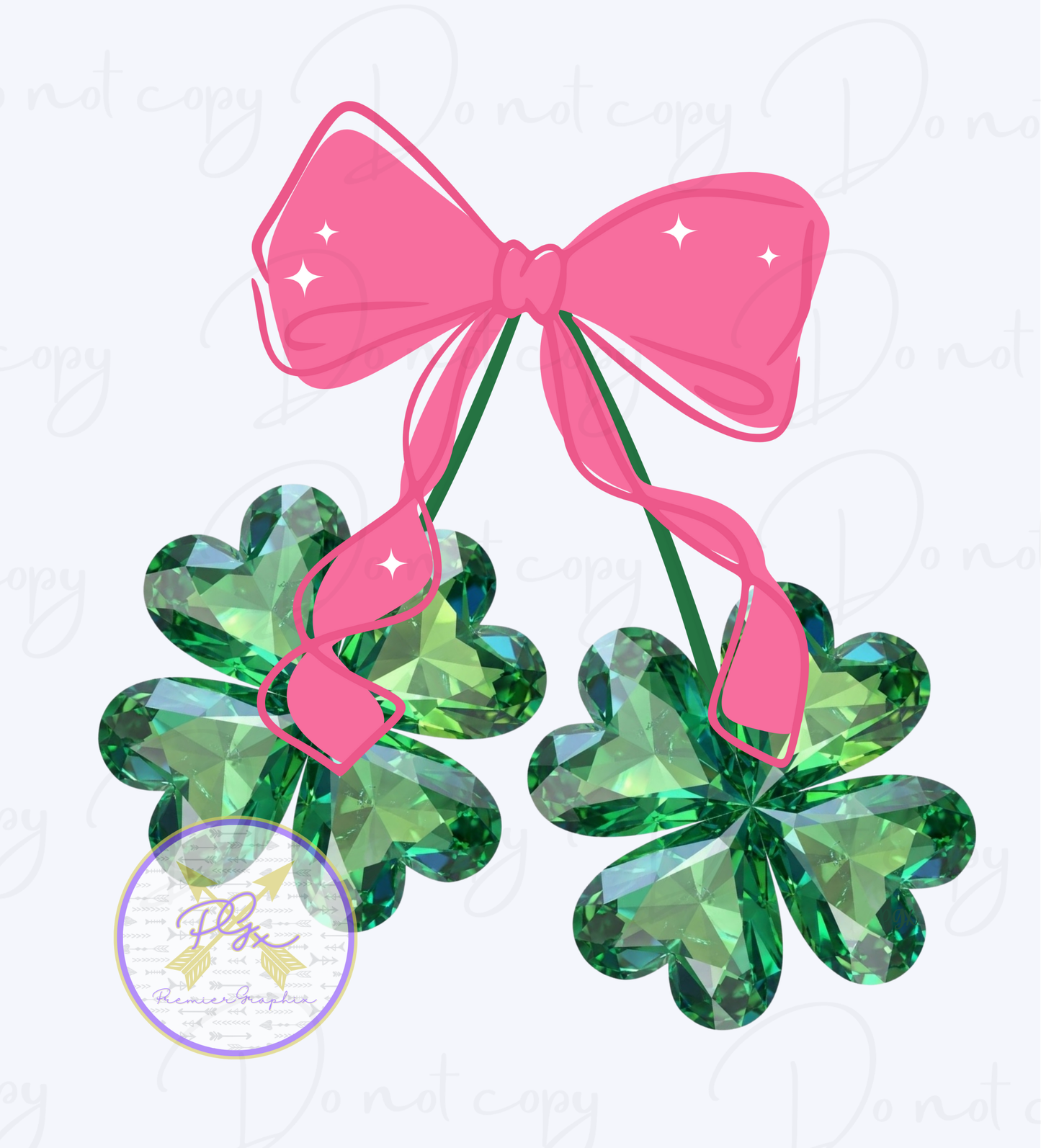 Four Leaf Clover Faux Rhinestone