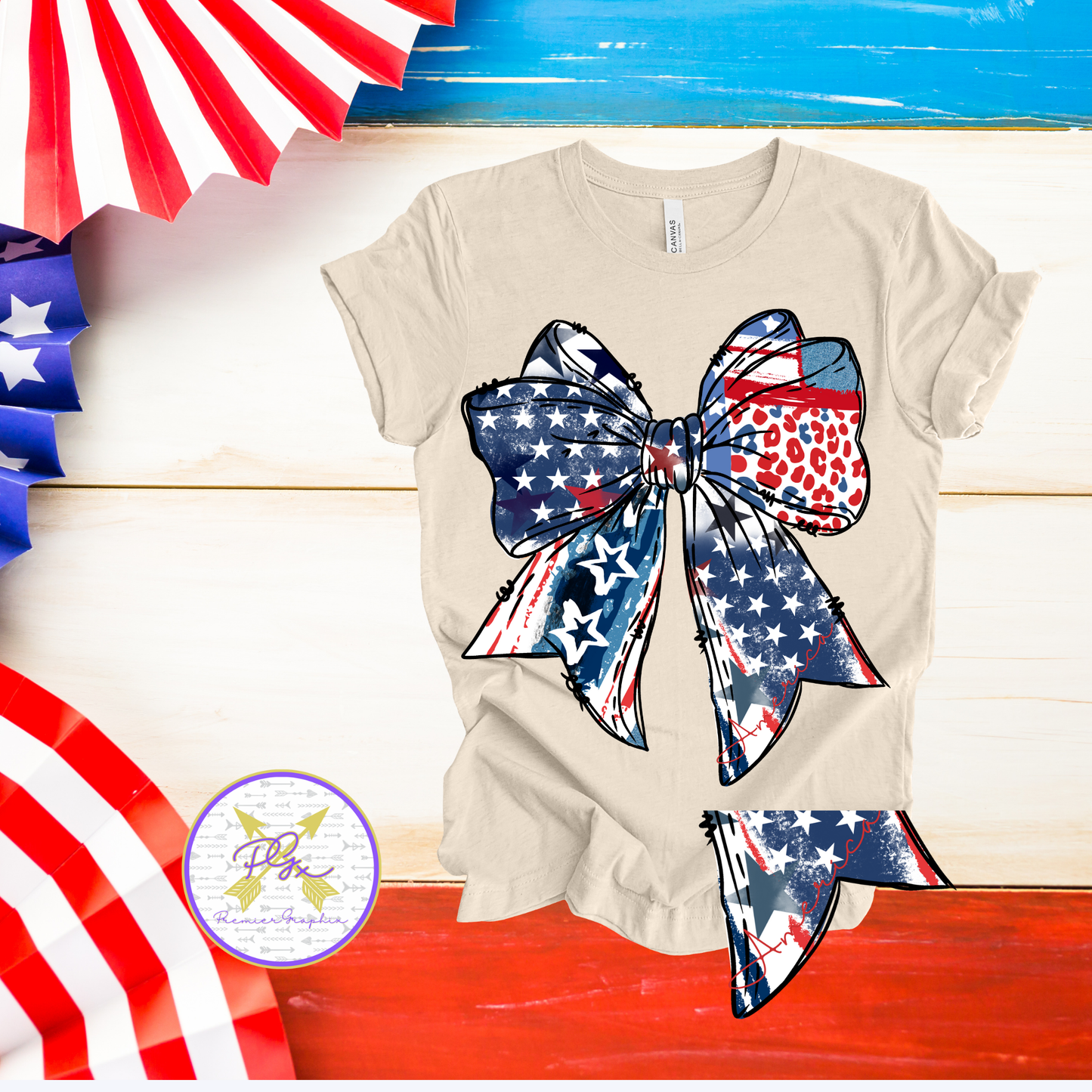America Patchwork Coquette Bow Instant Download