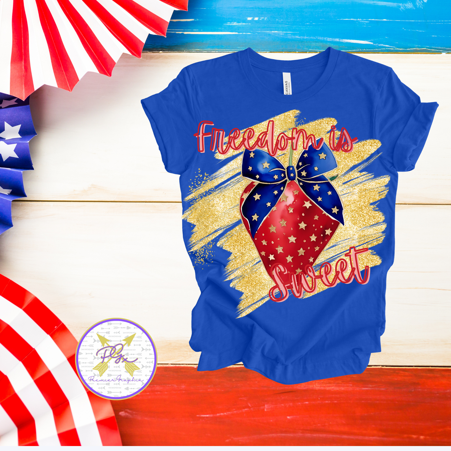 Freedom is Sweet Strawberry RWB Instant Download