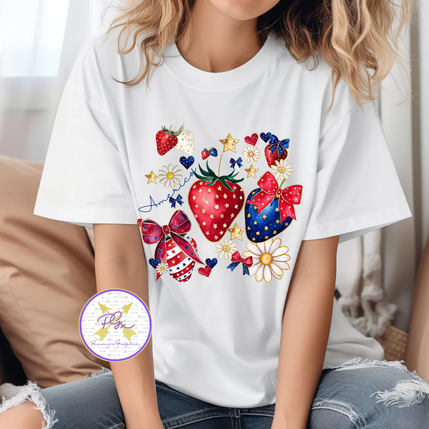 America Strawberries Instant Download