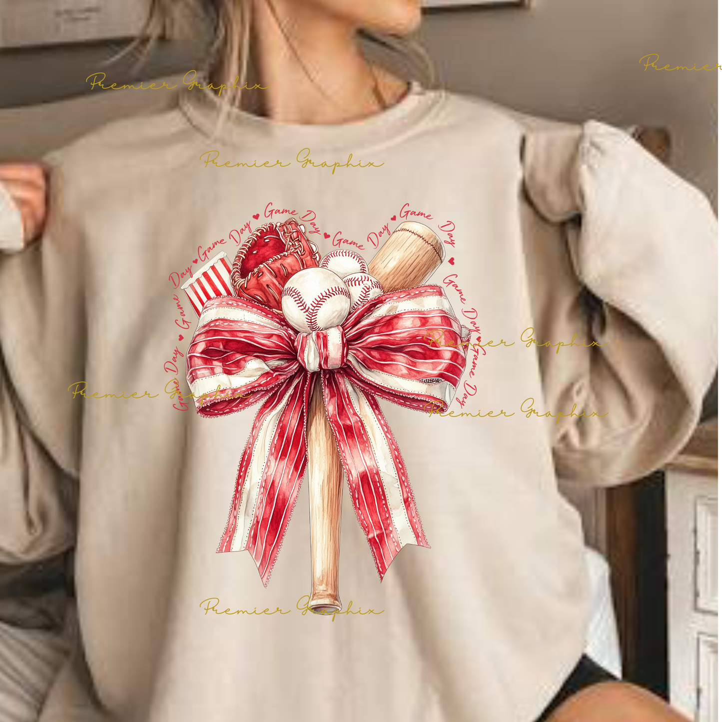 Baseball Game Day Coquette Transfer