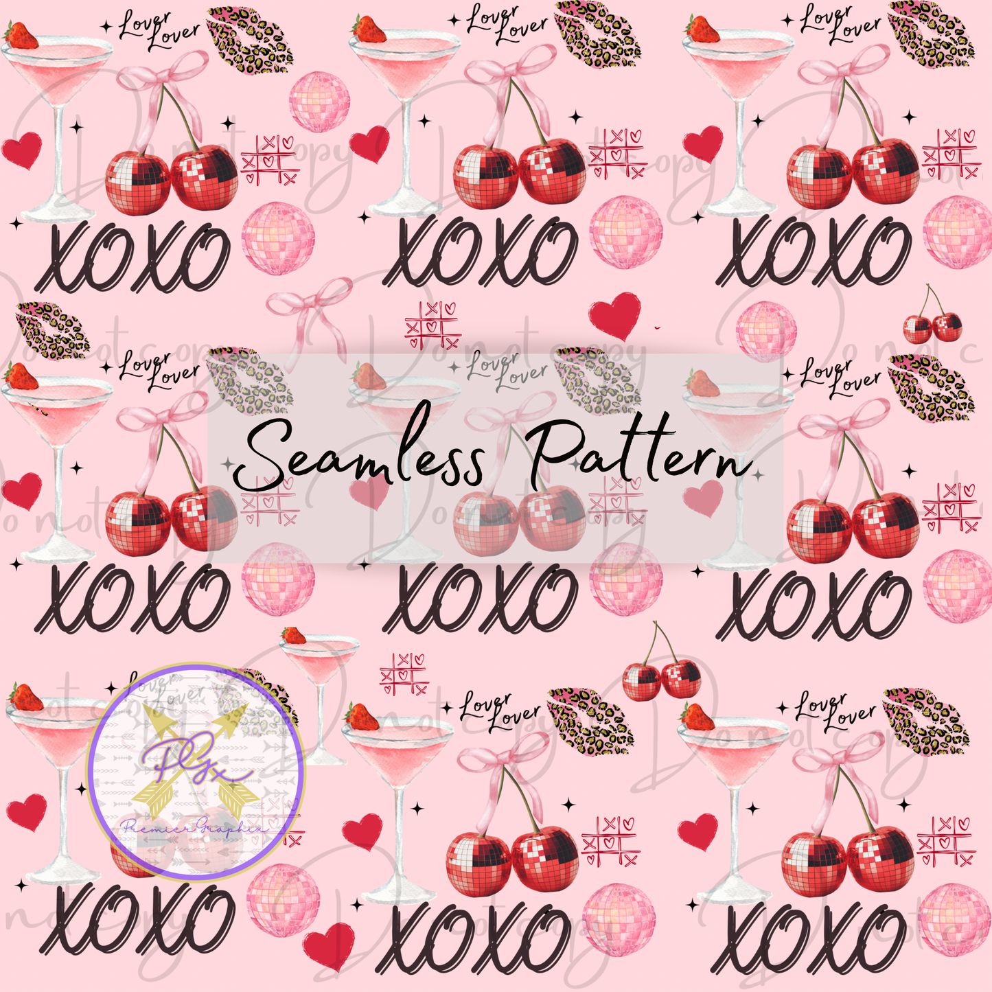 SEAMLESS PATTERN RETRO VALENTINE DIGITAL DOWNLOAD