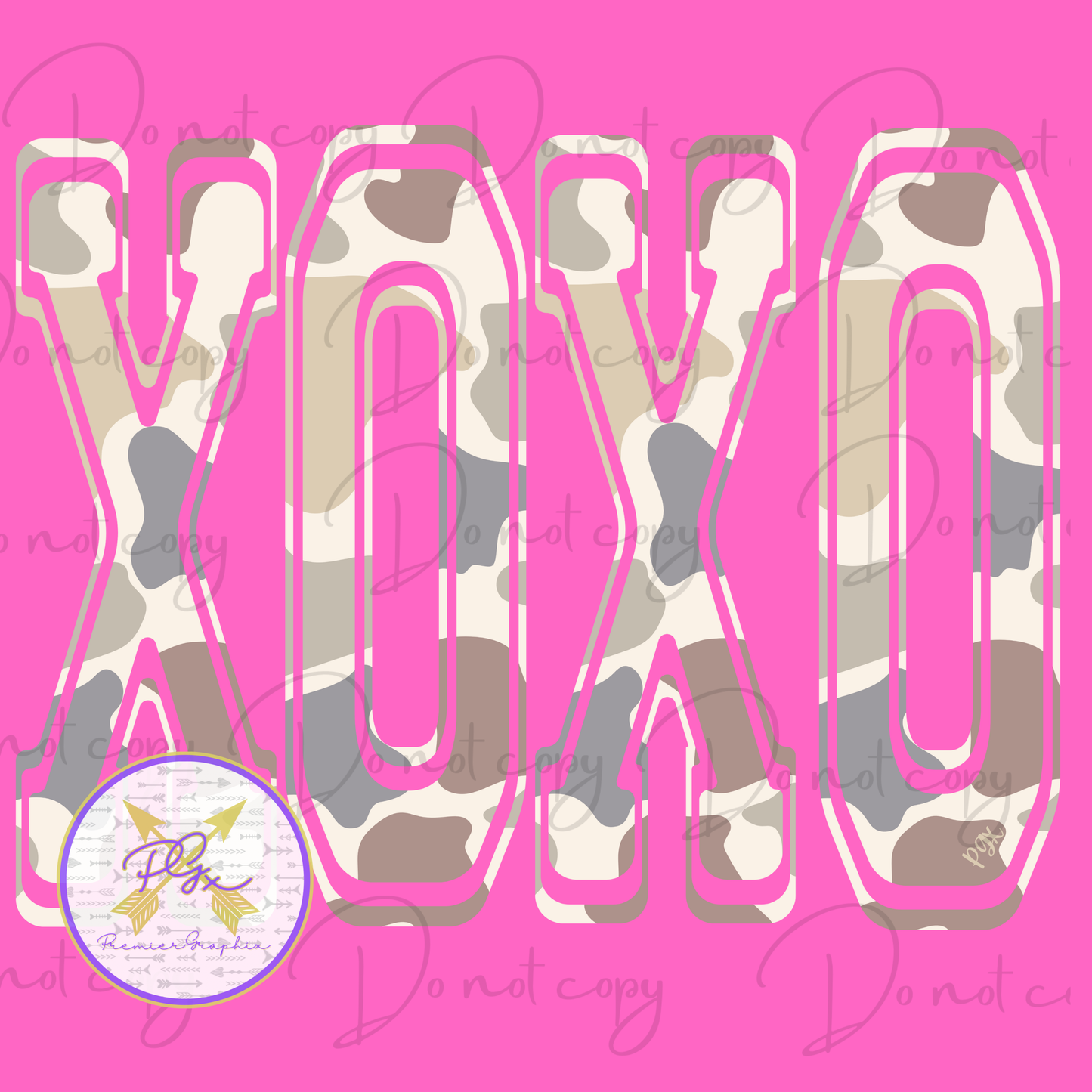 XOXO CAMO LETTER