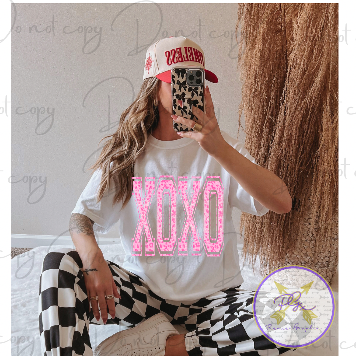 XOXO PINK LEOPARD VARSITY LETTER