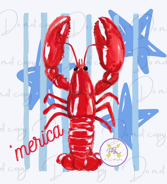 Merica Lobster  RWB  Instant Download