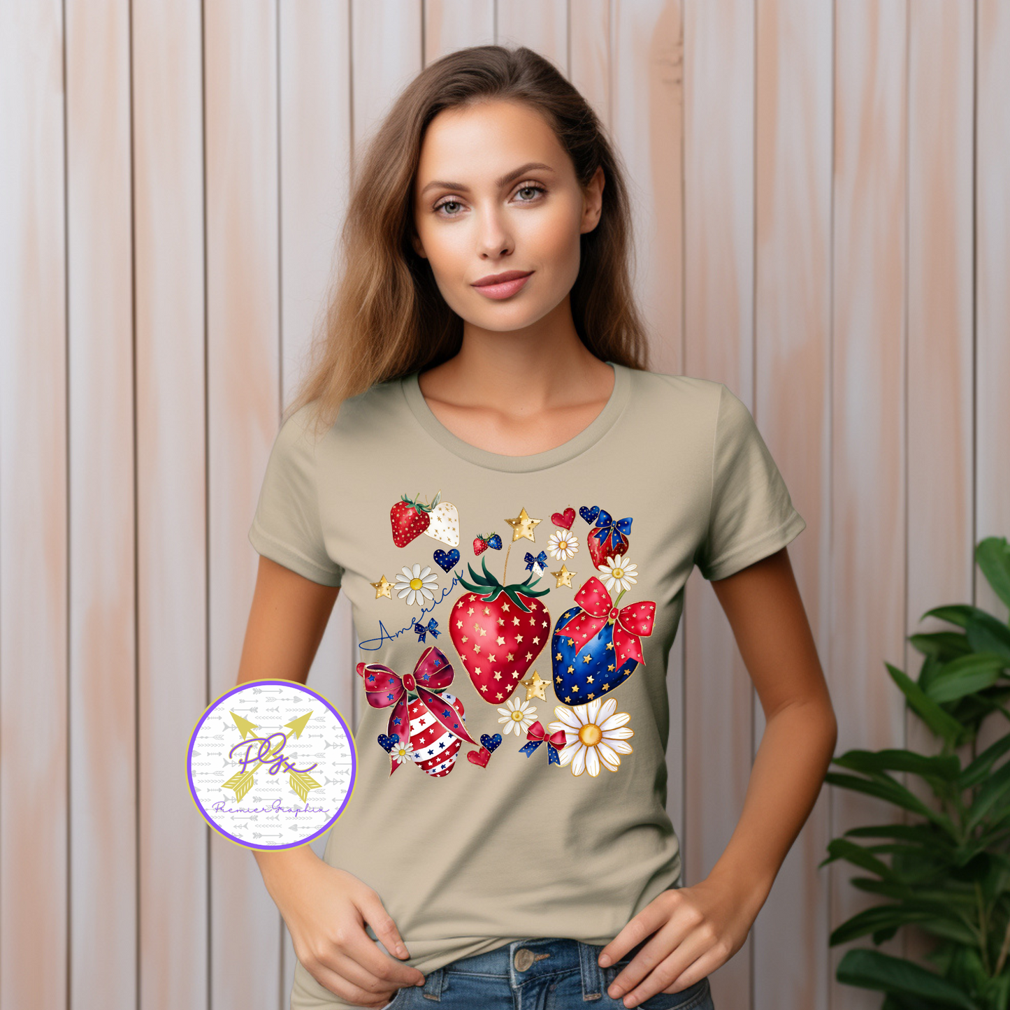 America Strawberries Instant Download