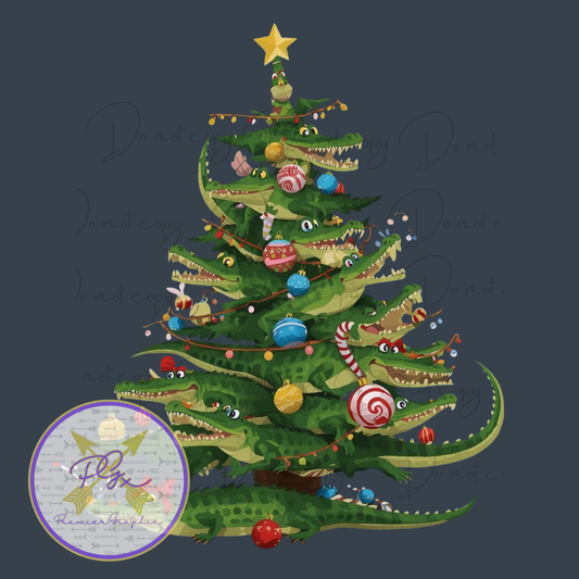 Gator Christmas Tree Digital Download