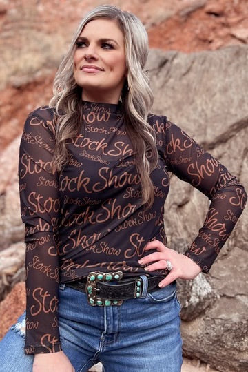 Stock Show Queen Mesh Top