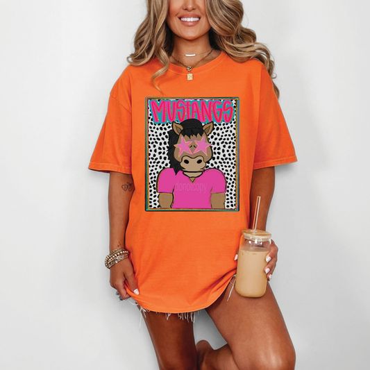 Mustangs Colorful Mascot Tee
