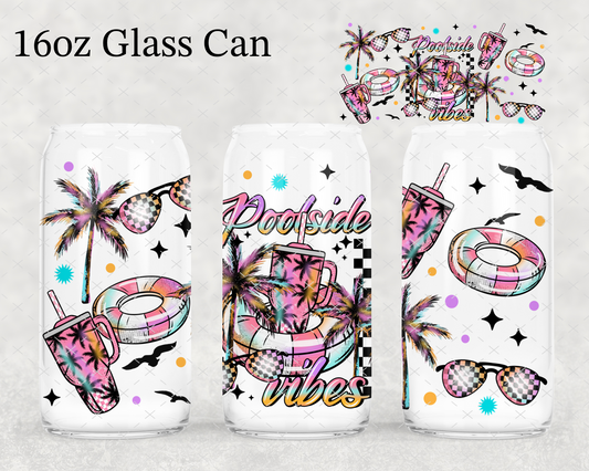 Poolside Vibes UV DTF Cup Wrap