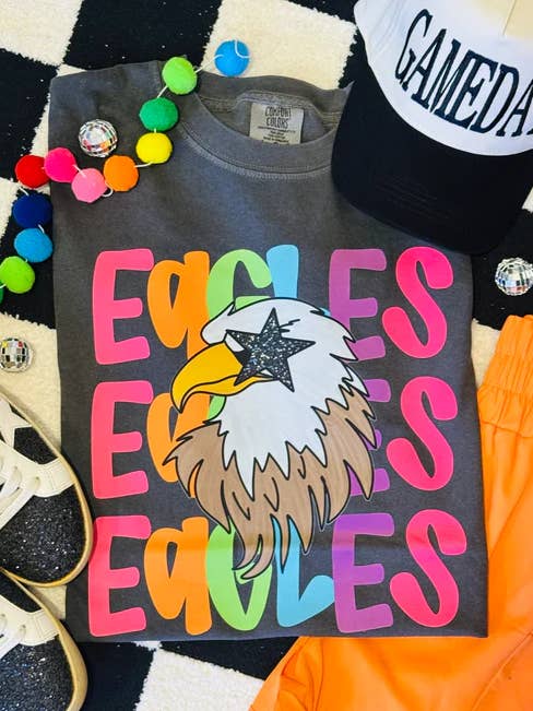 EAGLES NEON MASCOT TEE
