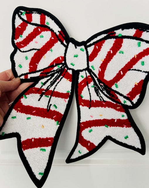 Christmas Tree Cake Chenille Bow