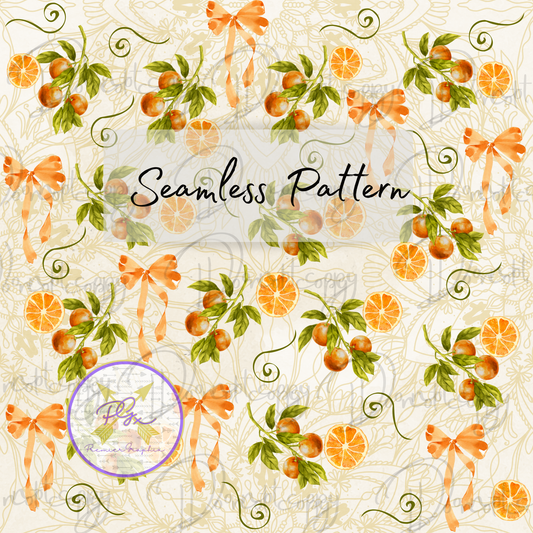 SEAMLESS PATTERN CLASSIC CITRUS DIGITAL DOWNLOAD