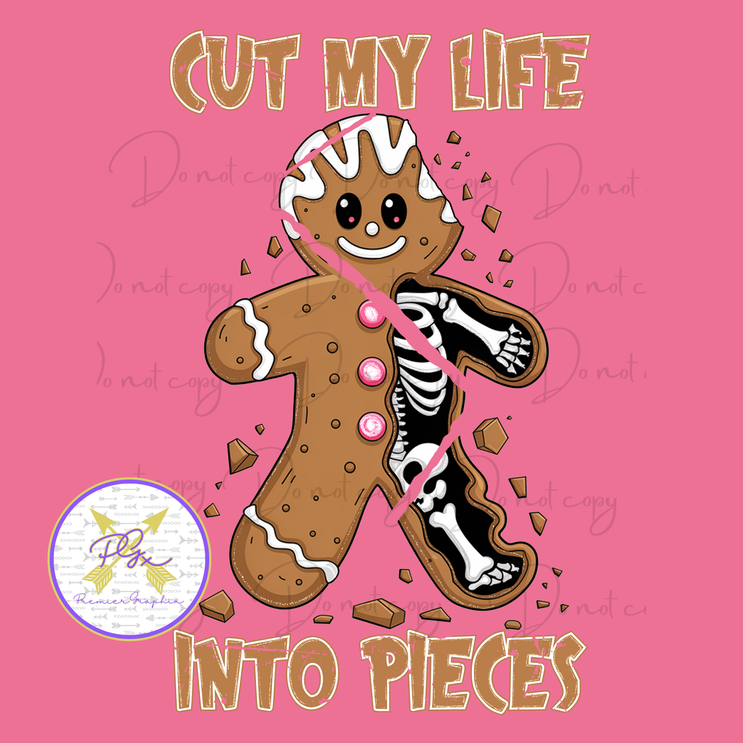 Gingerbread Man with Glitter Digital Download