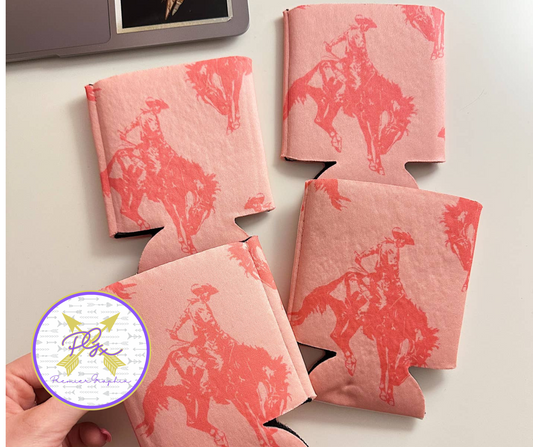 Pink Cowboy Slim Coozie