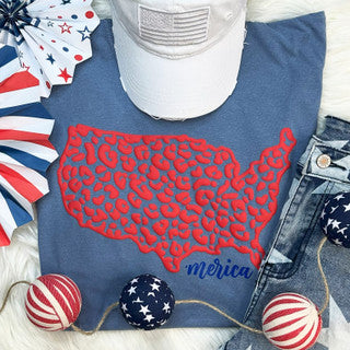 Leopard United States Red PUFF Transfer